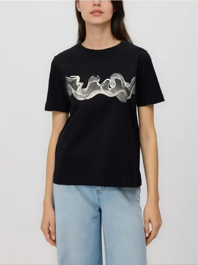 T-shirt con stampa - nero