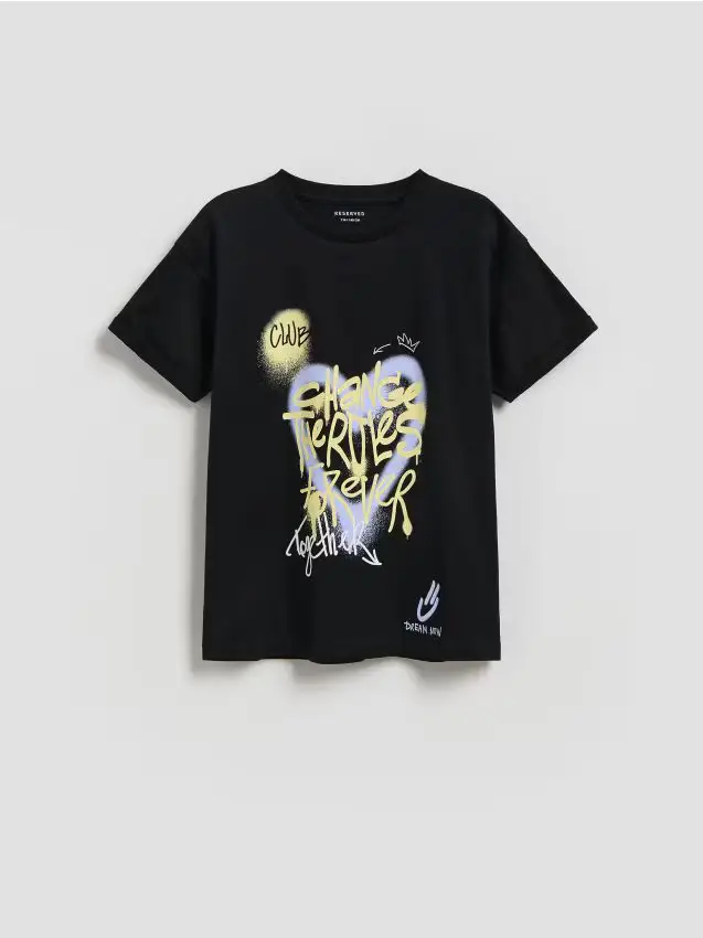 T-shirt con stampa - nero