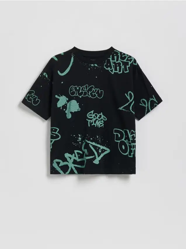 T-shirt con stampa - nero