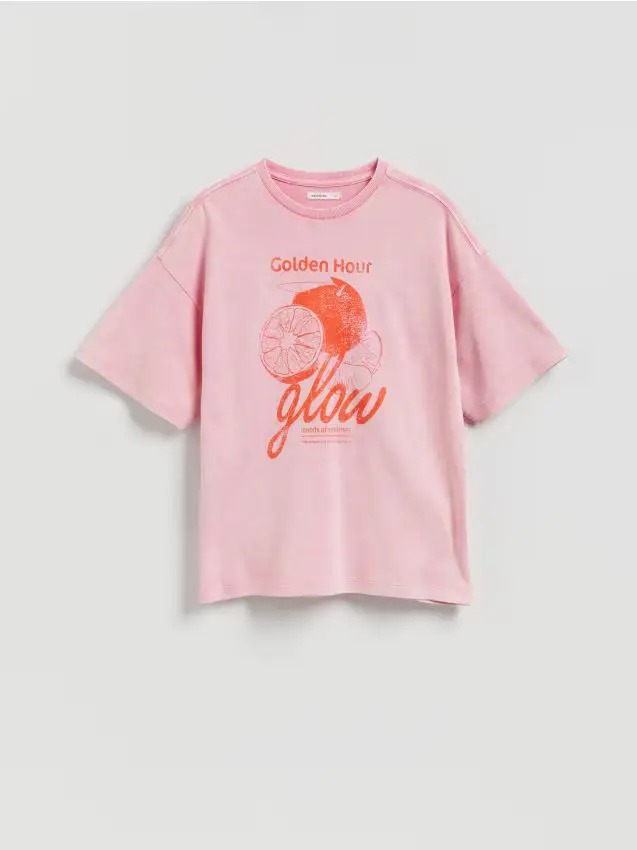 T-shirt con stampa - rosa