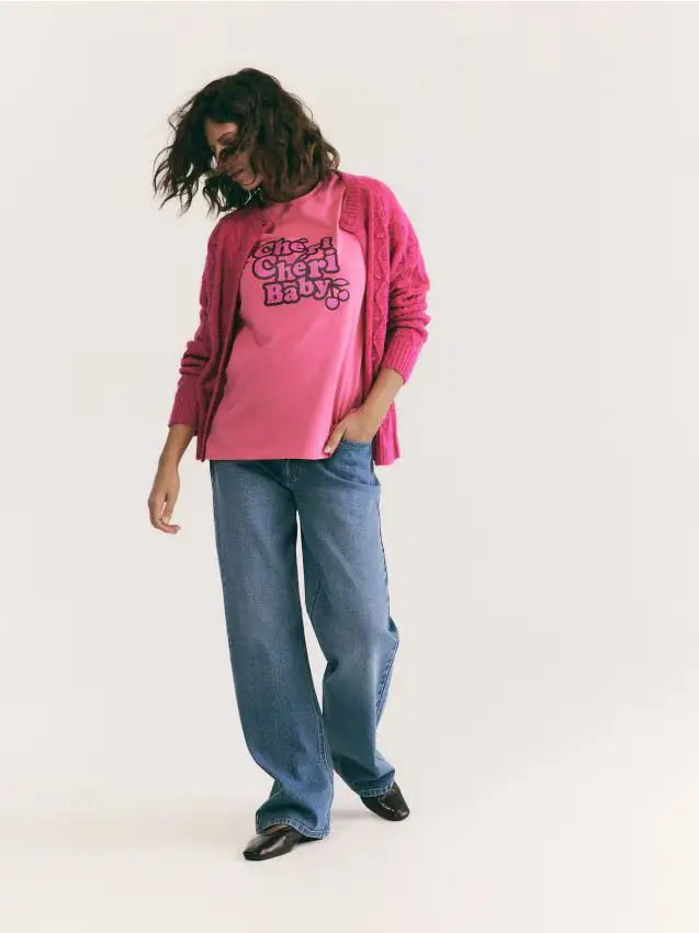 T-shirt con stampa - rosa