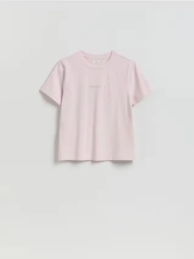 T-shirt con stampa - rosa pastello