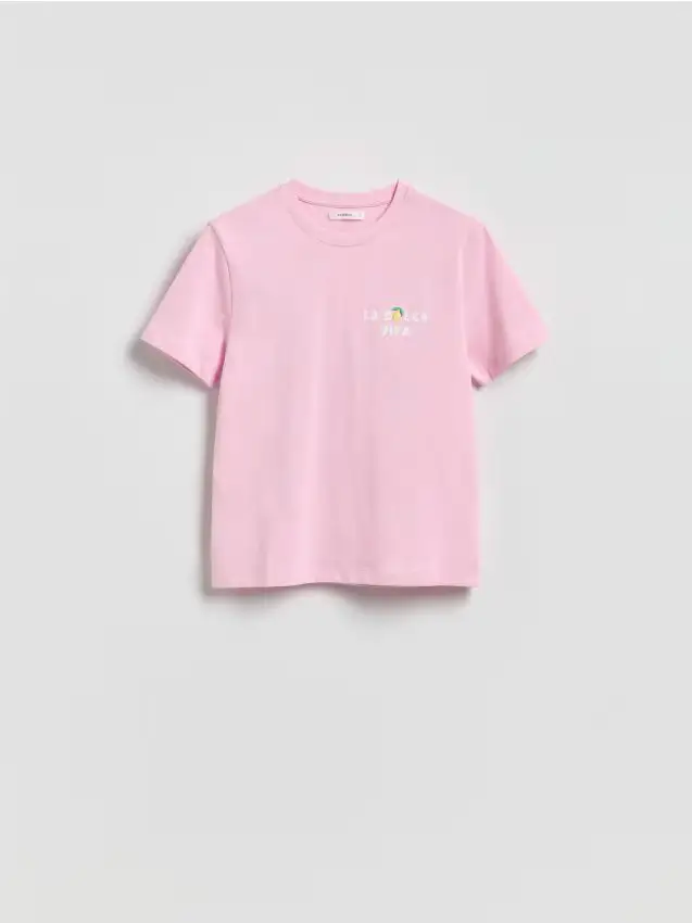 T-shirt con stampa - rosa pastello