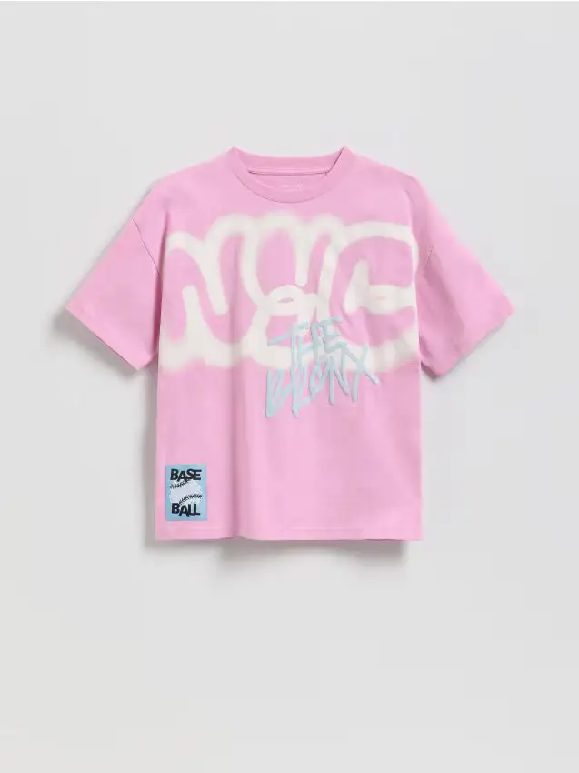 T-shirt con stampa - rosa shocking
