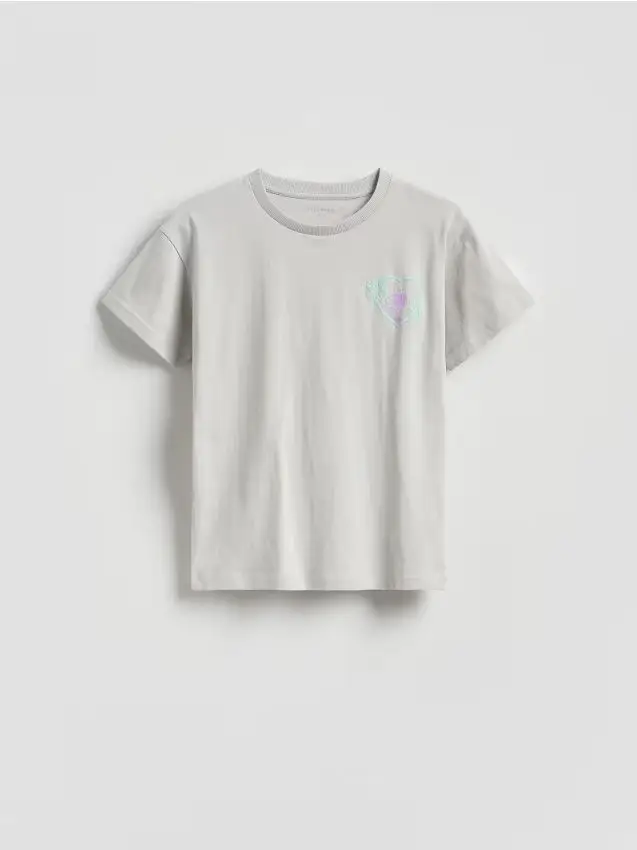 T-shirt con stampa sul retro - grigio chiaro