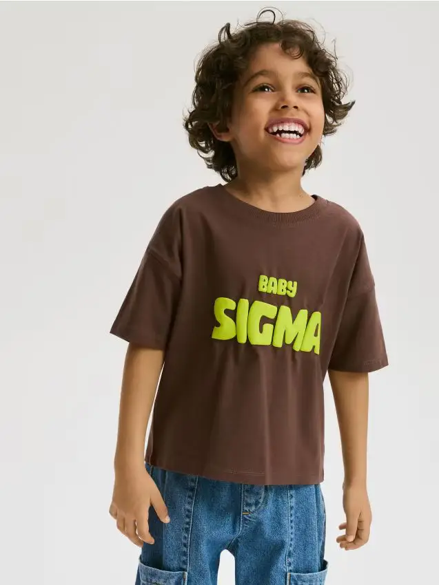 T-shirt con stampa - viola scuro