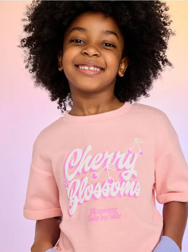 T-shirt corto con stampa - pesca