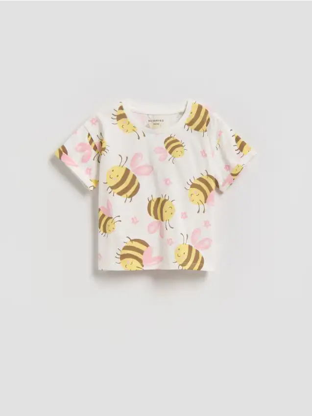 T-shirt fantasia - panna