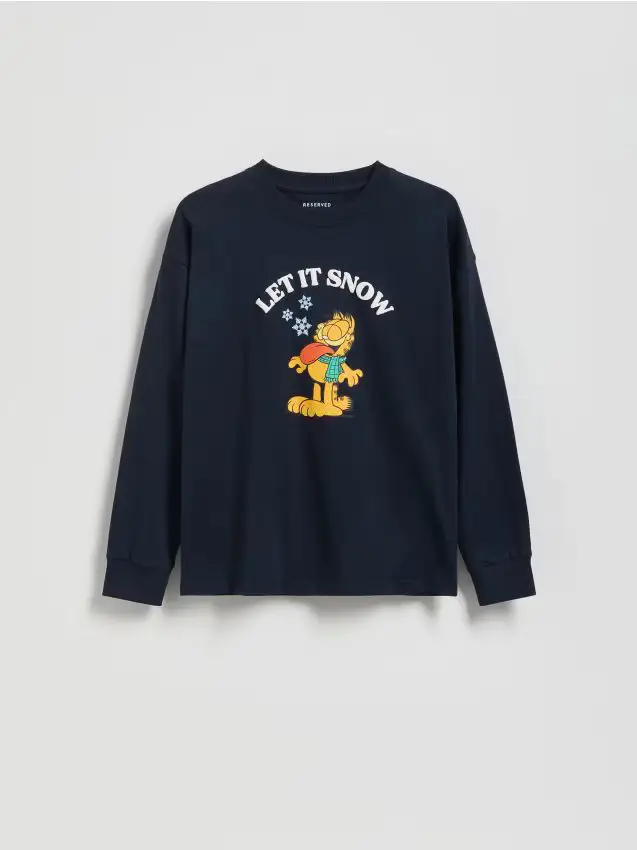 T‑shirt Garfield - blu scuro