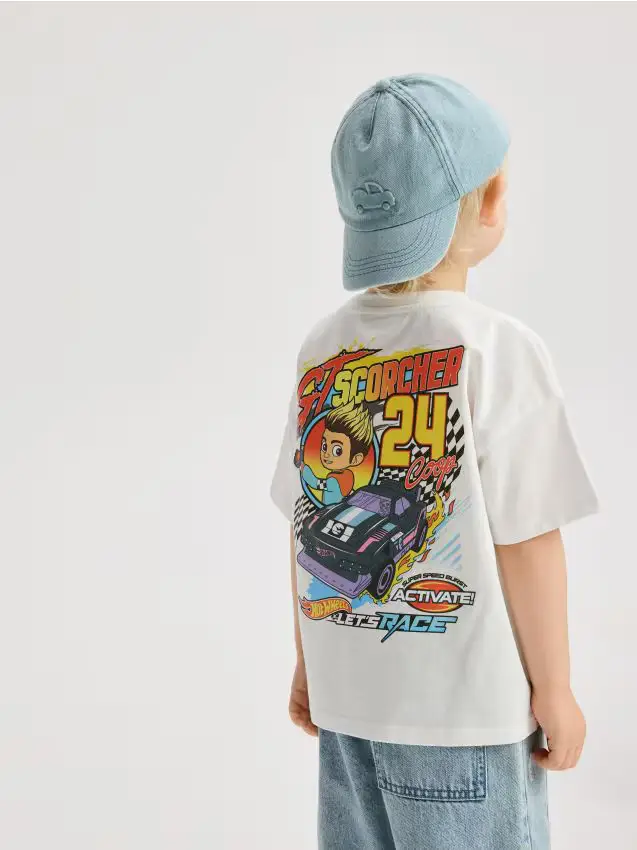 T-shirt Hot Wheels Let s Race - panna