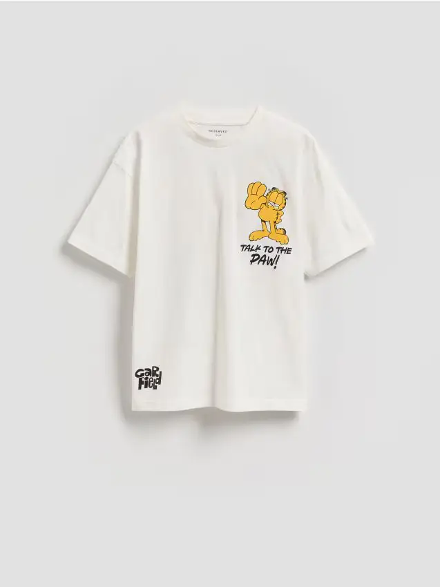 T-shirt in cotone Garfield - panna