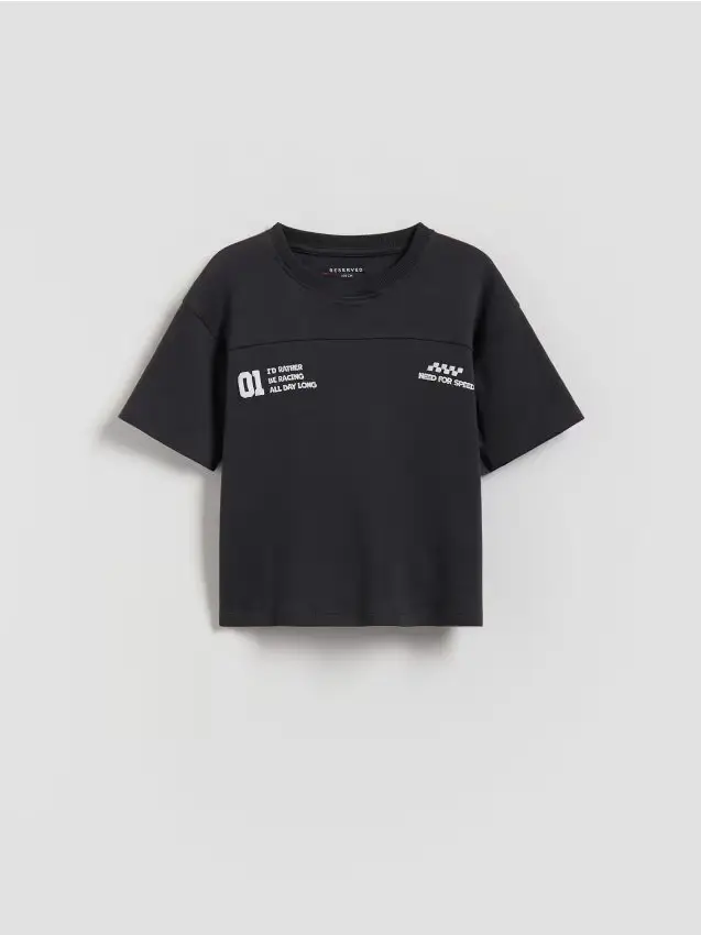 T-shirt in cotone - grigio scuro