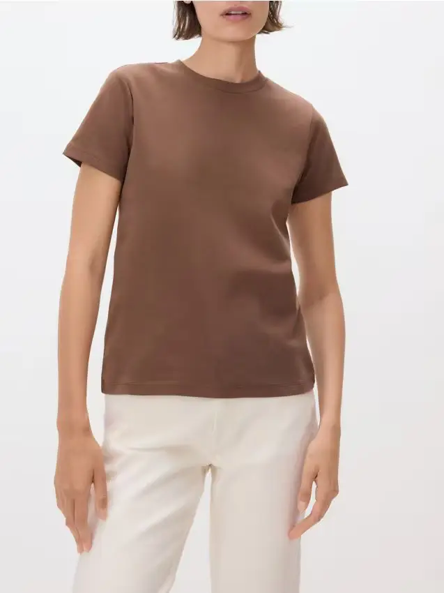 T-shirt in cotone - marrone