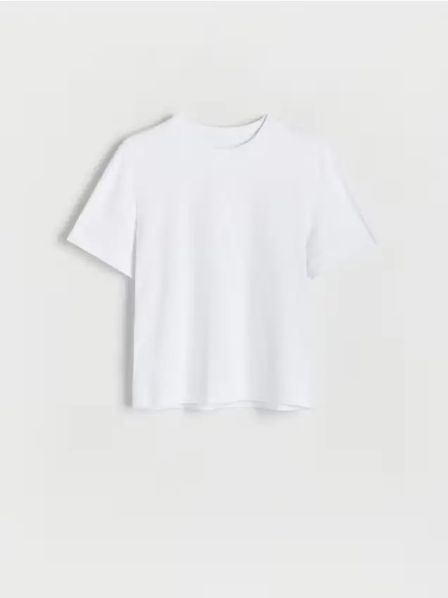 T-shirt in cotone mercerizzato - bianco