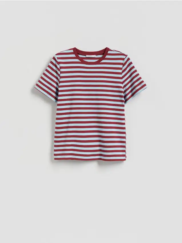 T-shirt in cotone mercerizzato - blu pallido