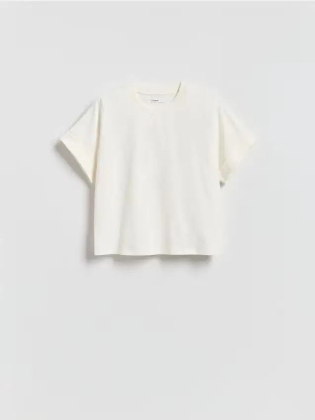 T-shirt in cotone - panna