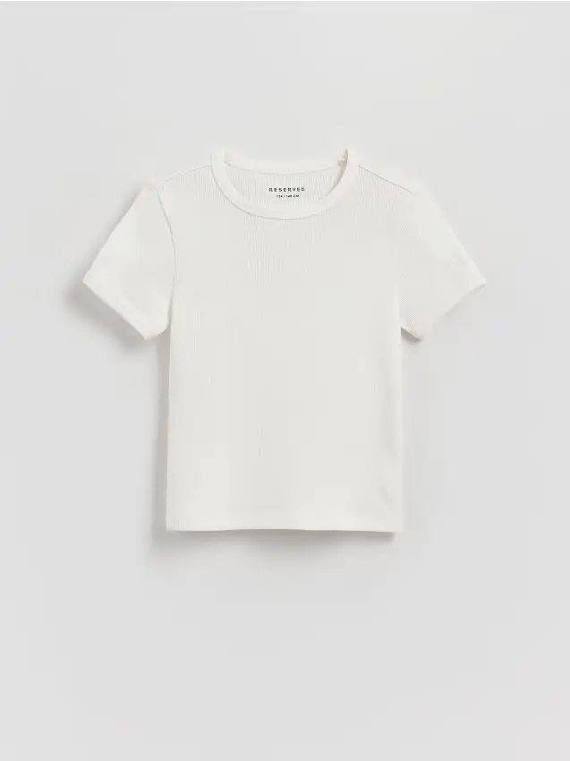 T-shirt in cotone - panna