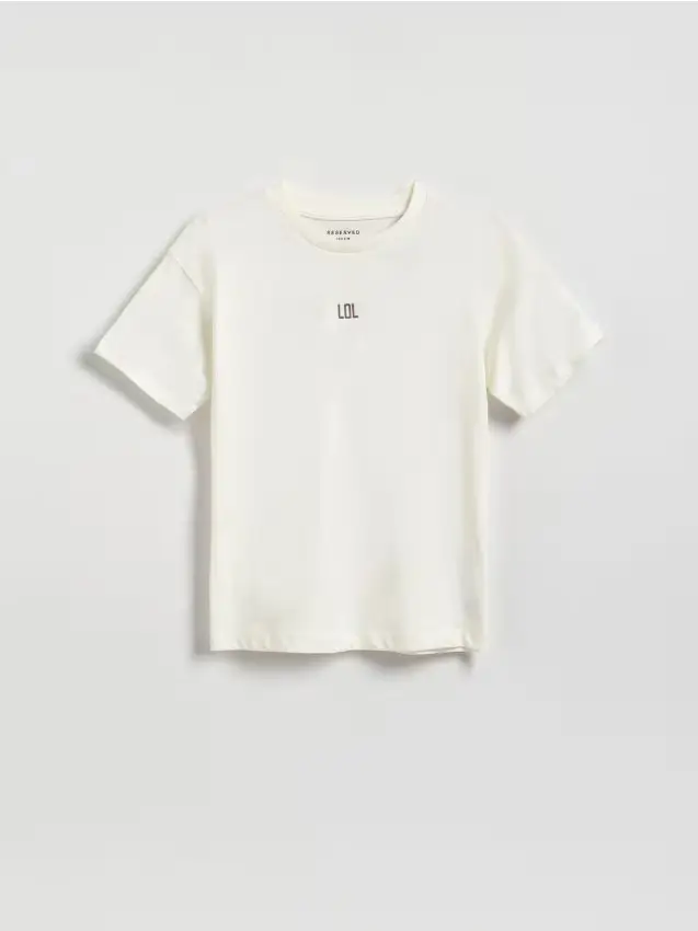 T-shirt in cotone - panna