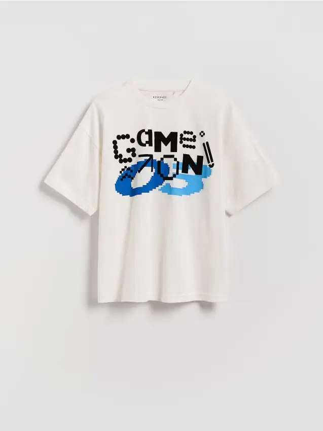 T-shirt in cotone - panna