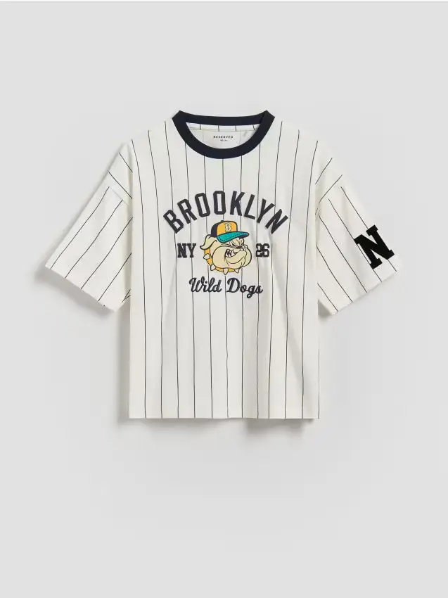 T-shirt in cotone - panna