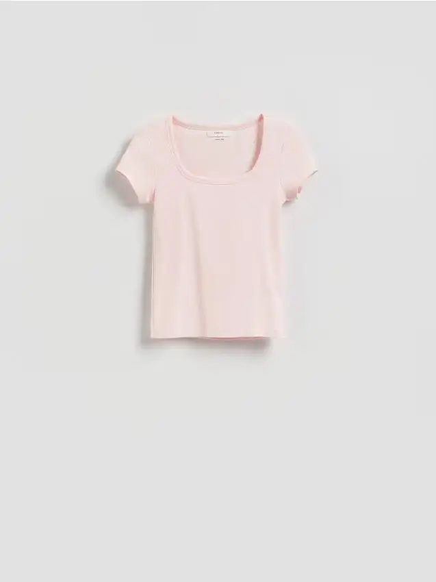 T-shirt in cotone - rosa pastello