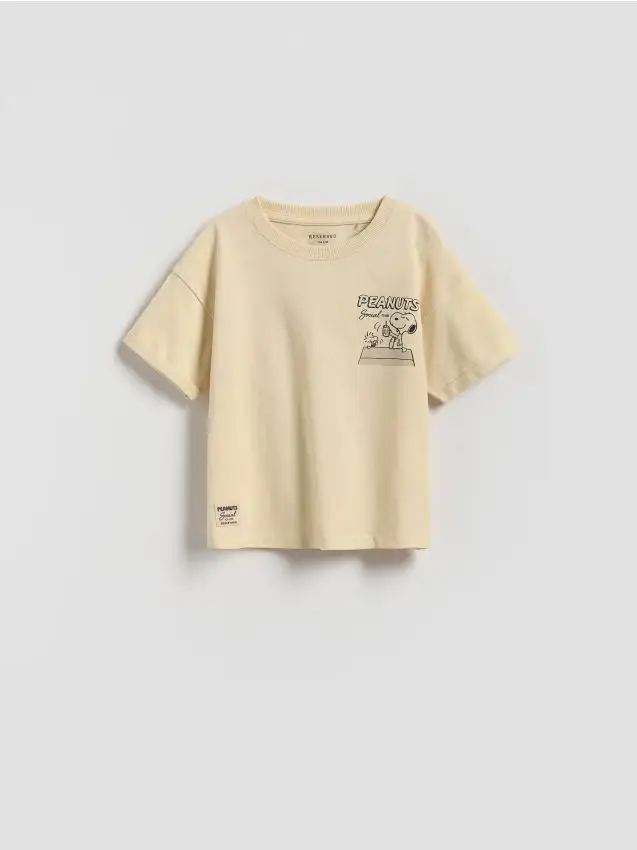 T-shirt in cotone Snoopy - grano