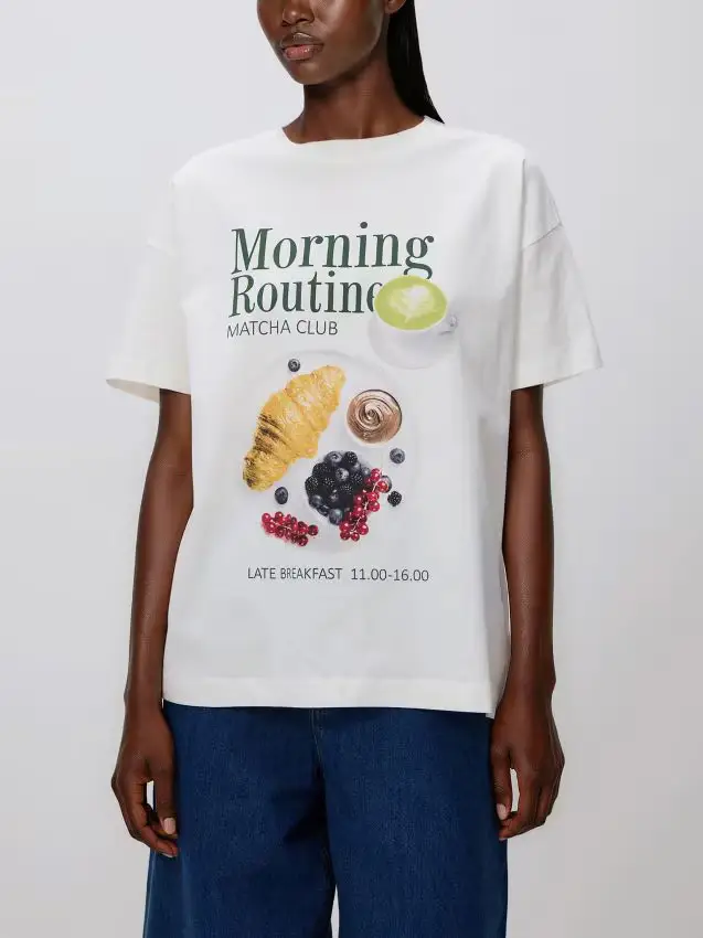 T-shirt in cotone stampato - bianco