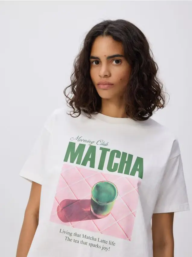 T-shirt in cotone stampato - bianco