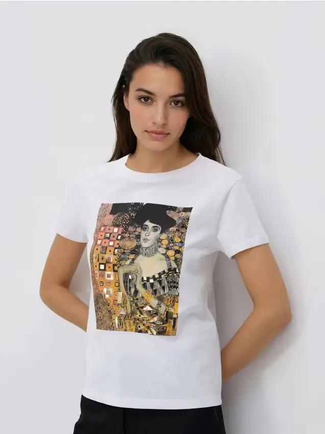 T-shirt in cotone stampato - bianco