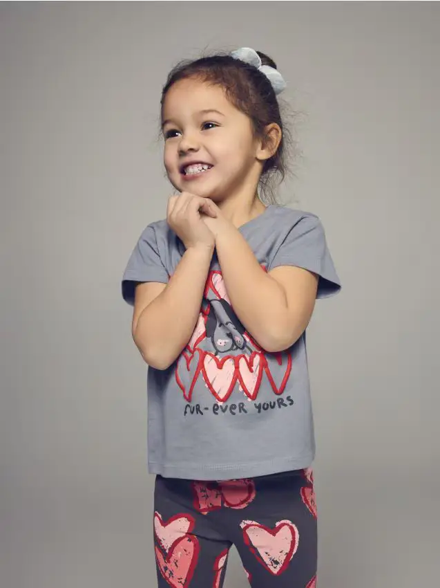 T-shirt in cotone stampato - grigio chiaro