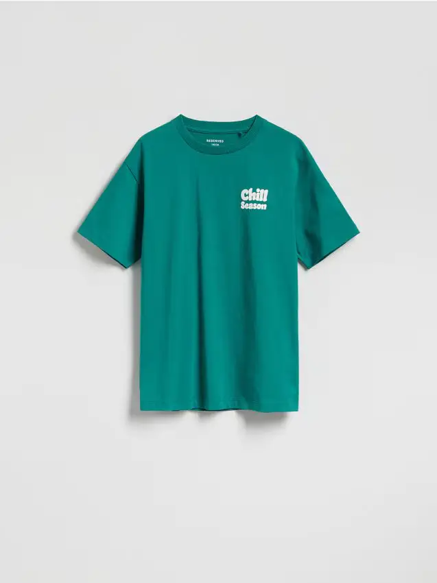 T-shirt in cotone stampato - verde fresco