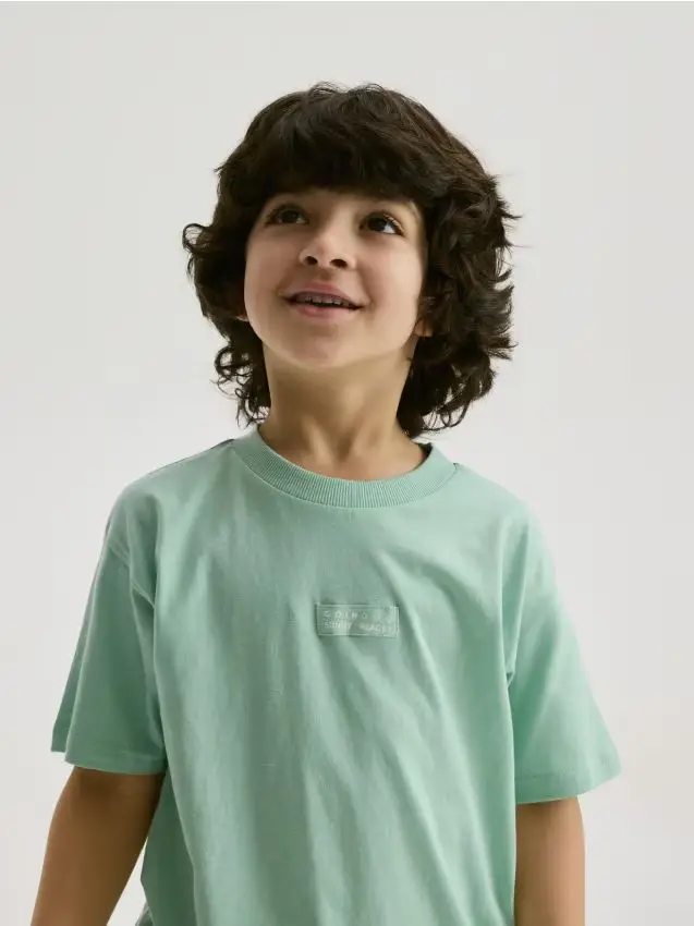 T-shirt in cotone - verde chiaro