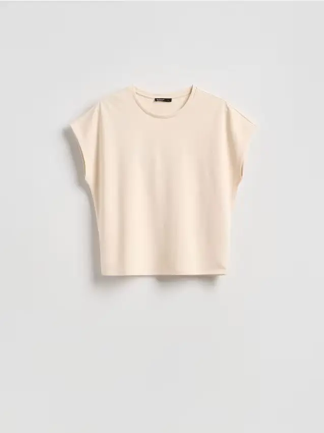 T-shirt in misto modal - giallo chiaro