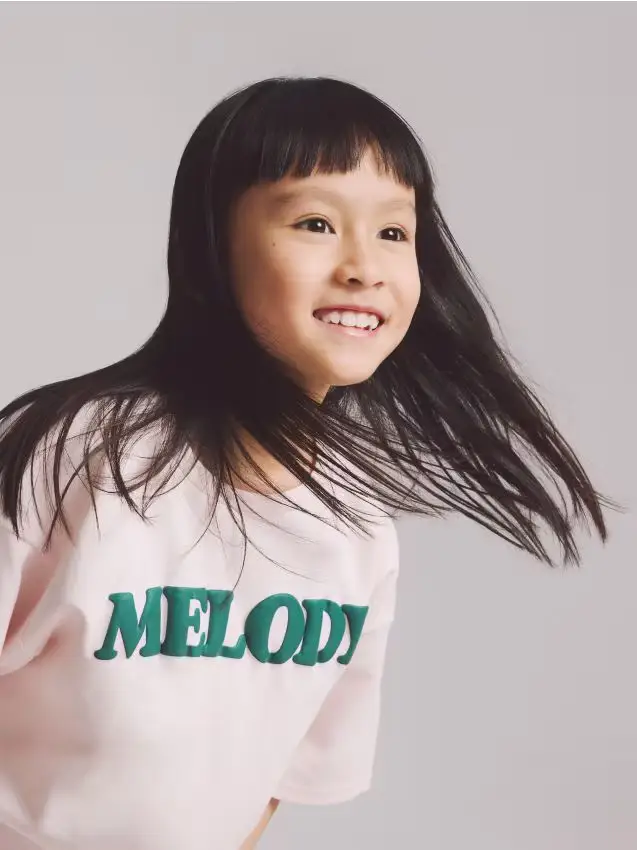 T-shirt loose con stampa - rosa pastello