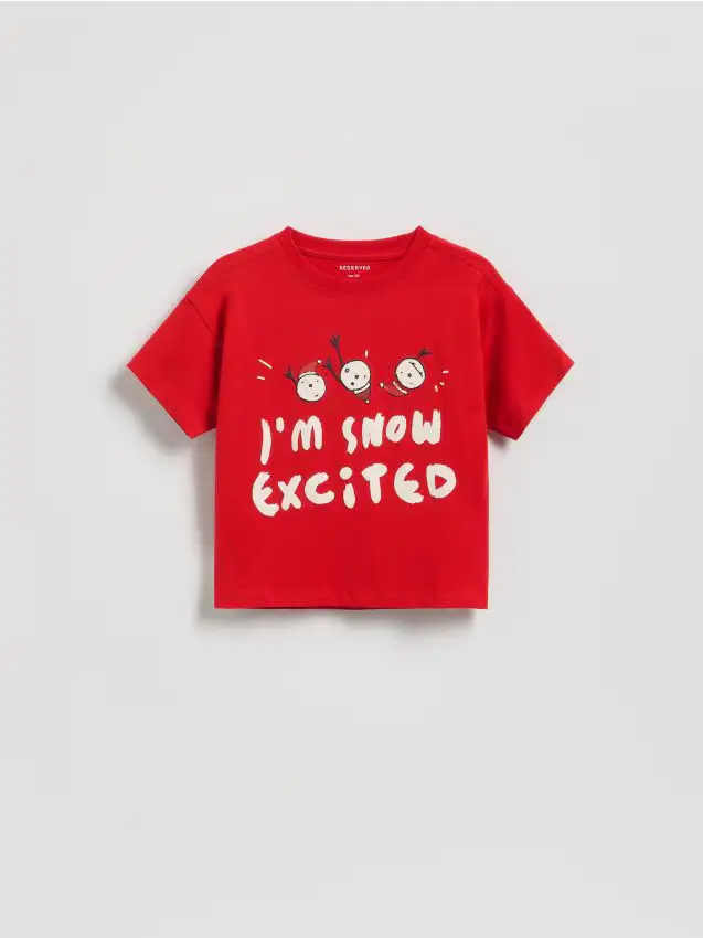 T-shirt natalizia - rosso