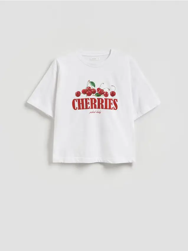 T-shirt oversize in cotone - bianco