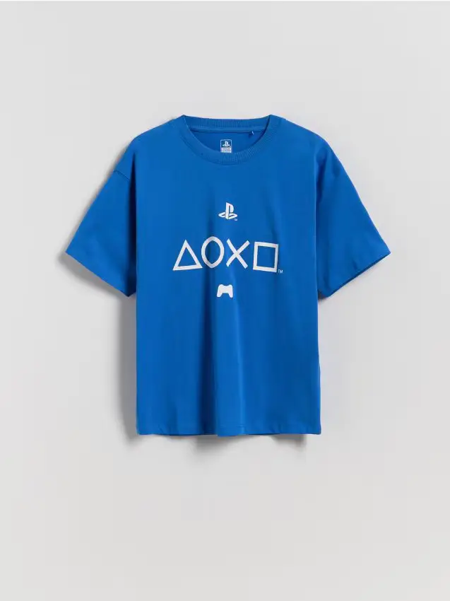 T-shirt Playstation - blu