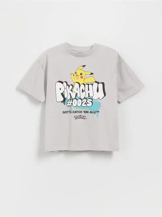 T-shirt Pokemon in cotone - grigio chiaro