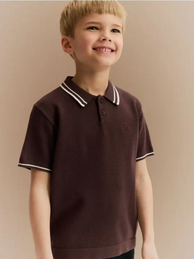 T-shirt polo - marrone