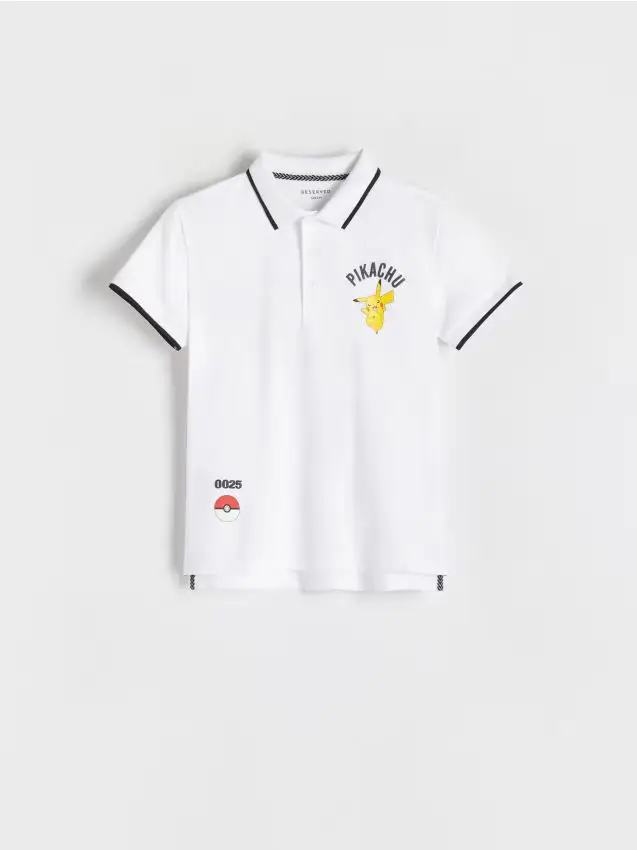 T-shirt polo Pokémon - bianco