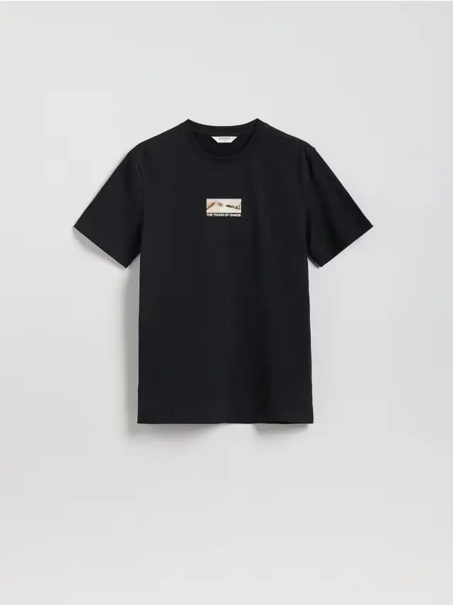 T-shirt regular fit con stampa - nero