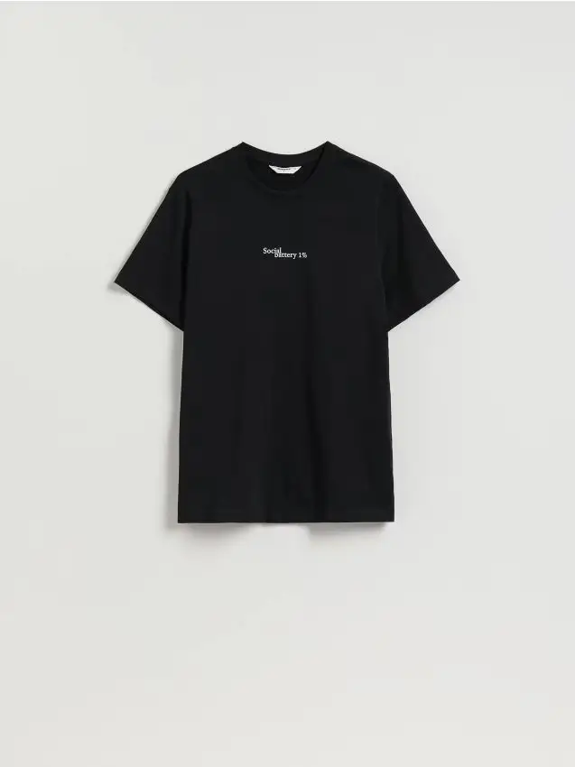 T-shirt regular fit con stampa - nero