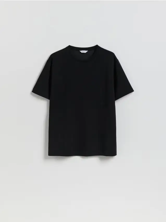T-shirt regular fit di modal - nero