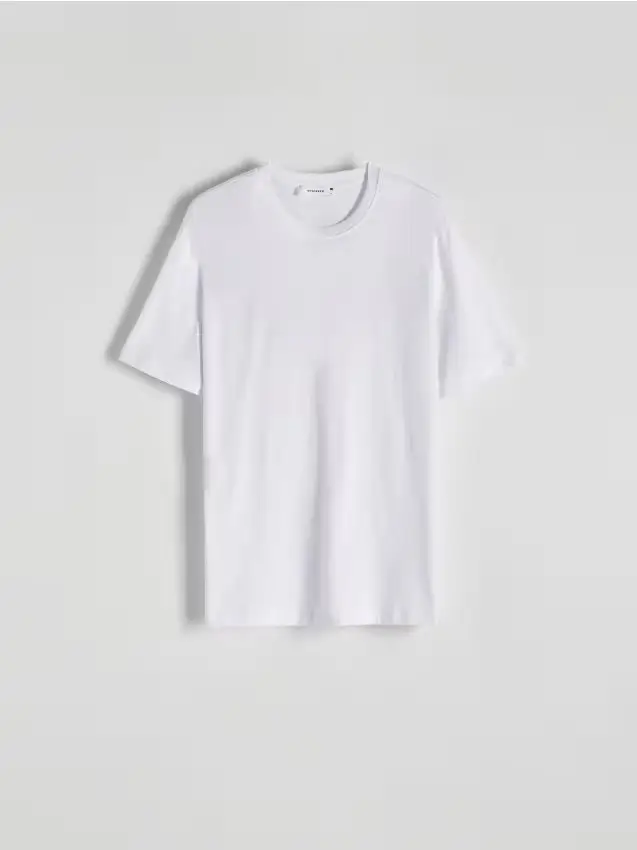 T-shirt regular fit in cotone - bianco