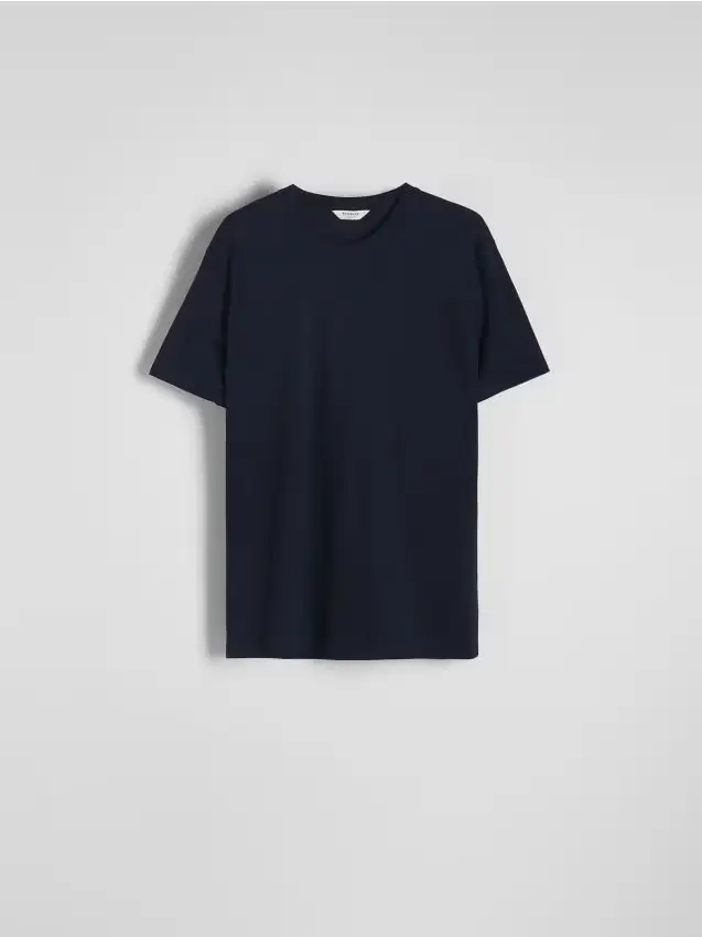 T-shirt regular fit in cotone - blu scuro