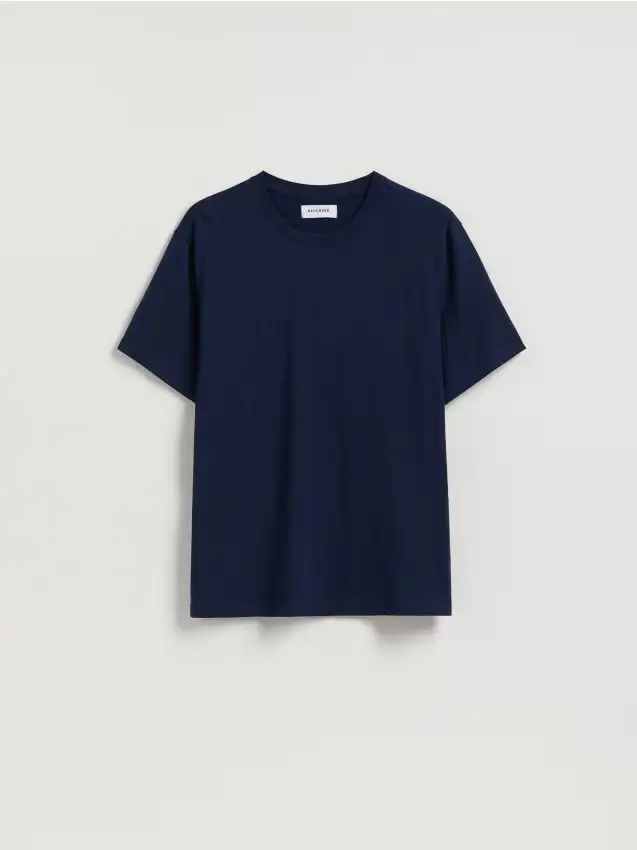 T-shirt regular fit in cotone - blu scuro