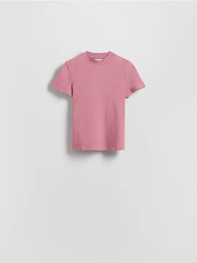 T-shirt regular fit in cotone - malva