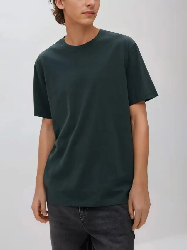 T-shirt regular fit in cotone - verde chiaro
