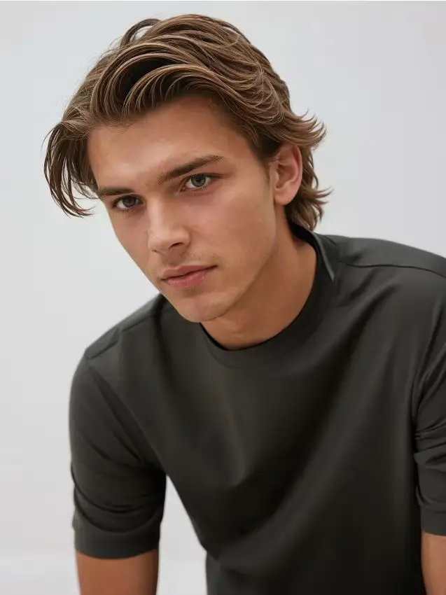 T-shirt regular fit in cotone - verde polveroso