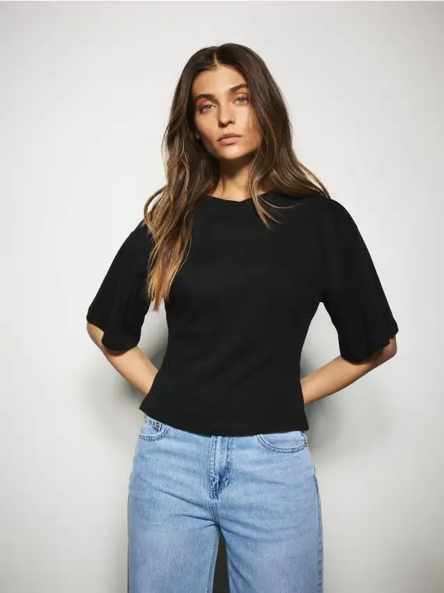 T-shirt slim-fit - nero